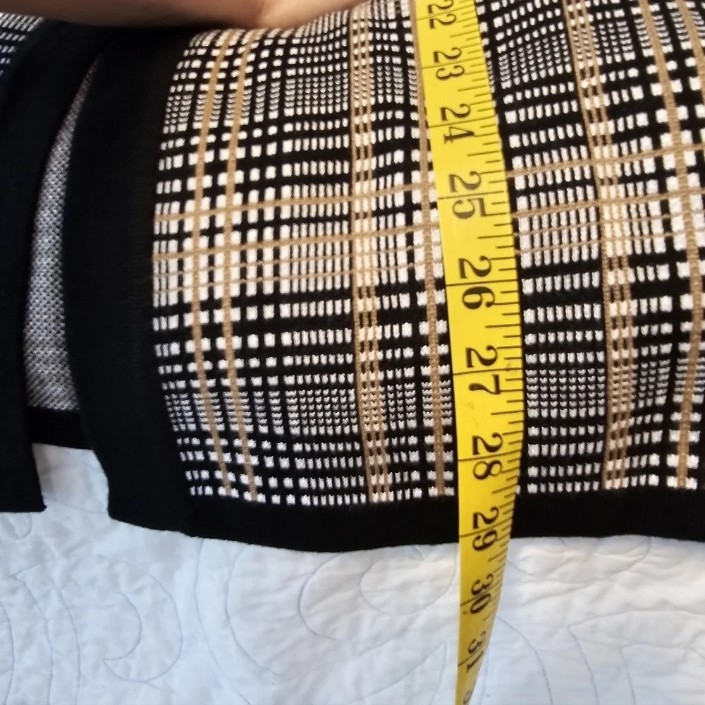 Lety & Me Plaid Open-Front Women's Sweater Plaid Cardigan Stitch Fix size Large - Picture 8 of 8